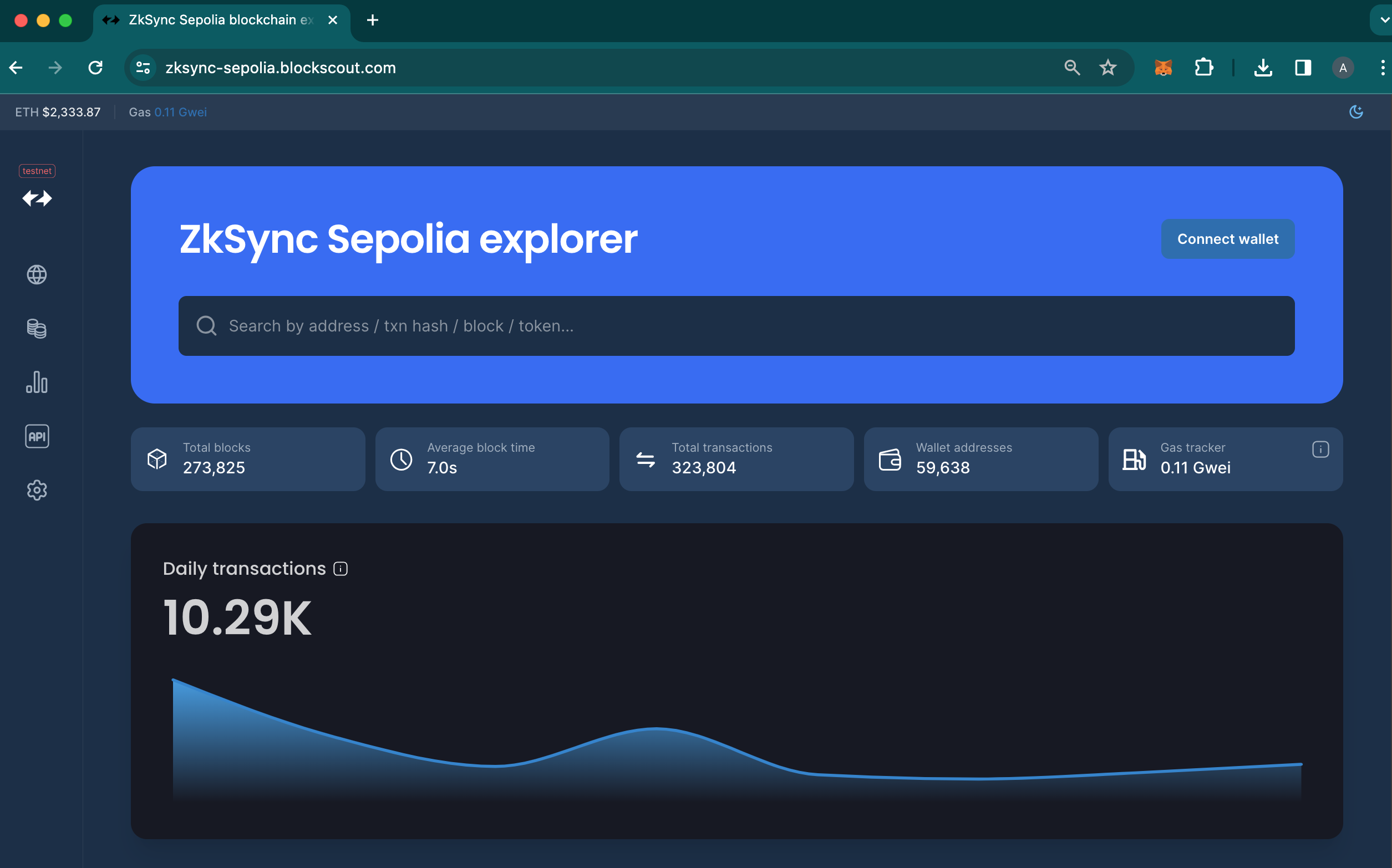 zkSync Sepolia Block Explorer