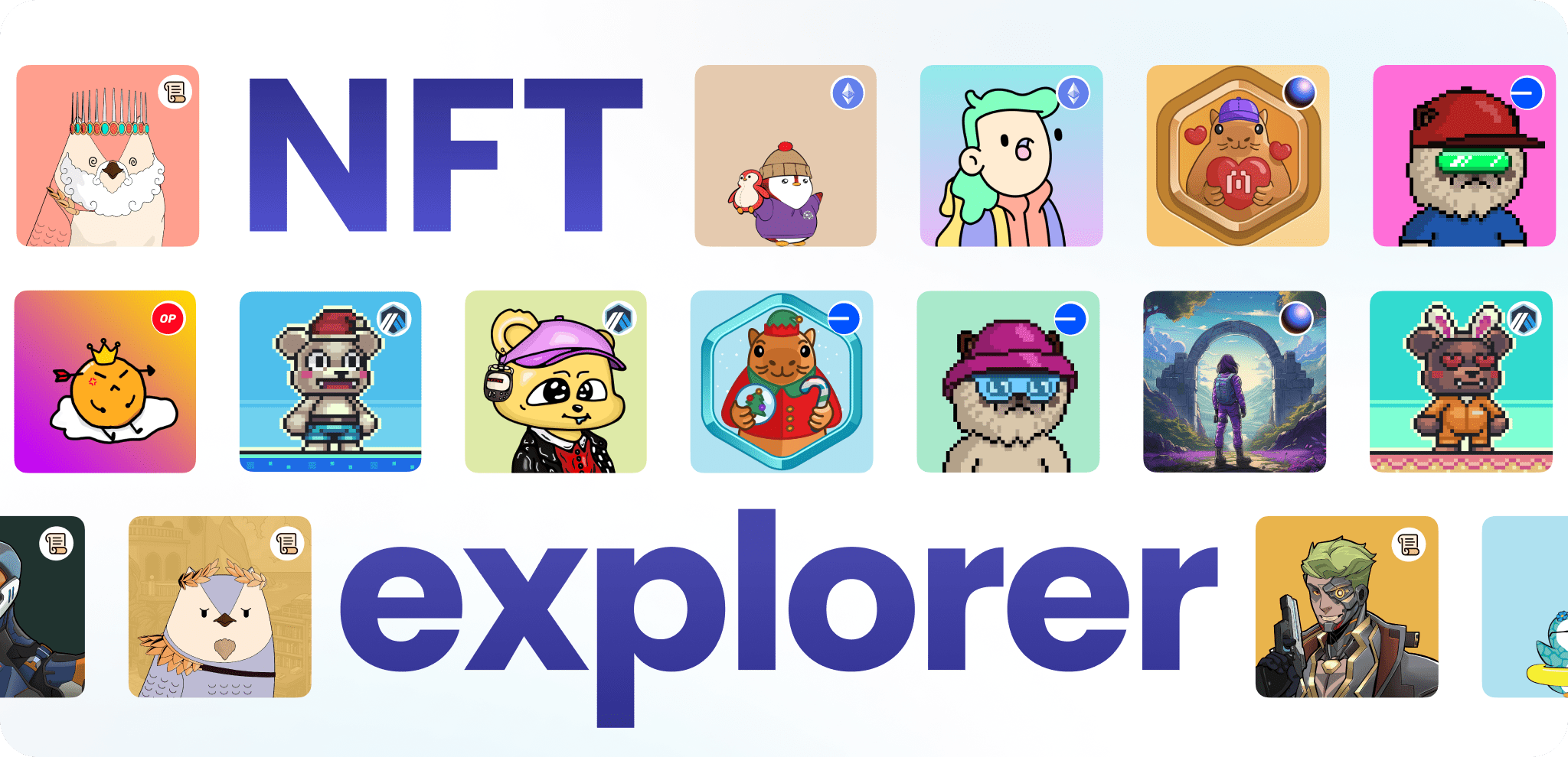 Discover and trace NFT collections with visual metadata, cross-chain coverage, and direct links to token pages.