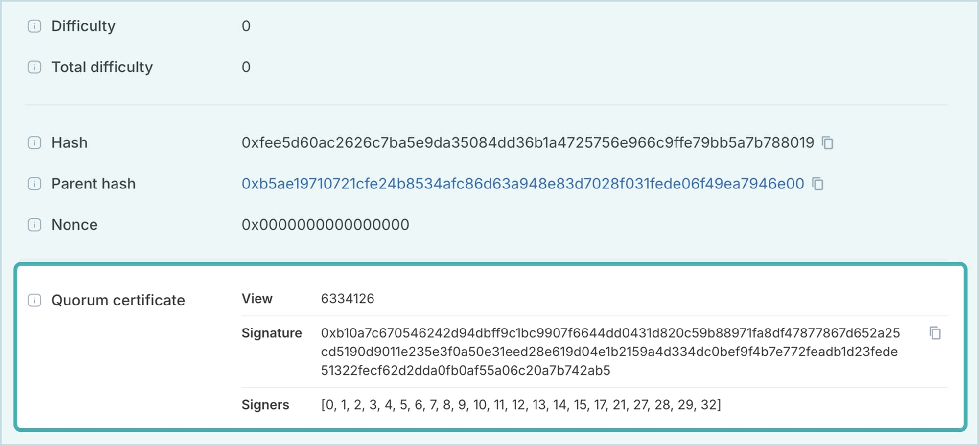 Zilliqa consensus BLS signature block explorer
