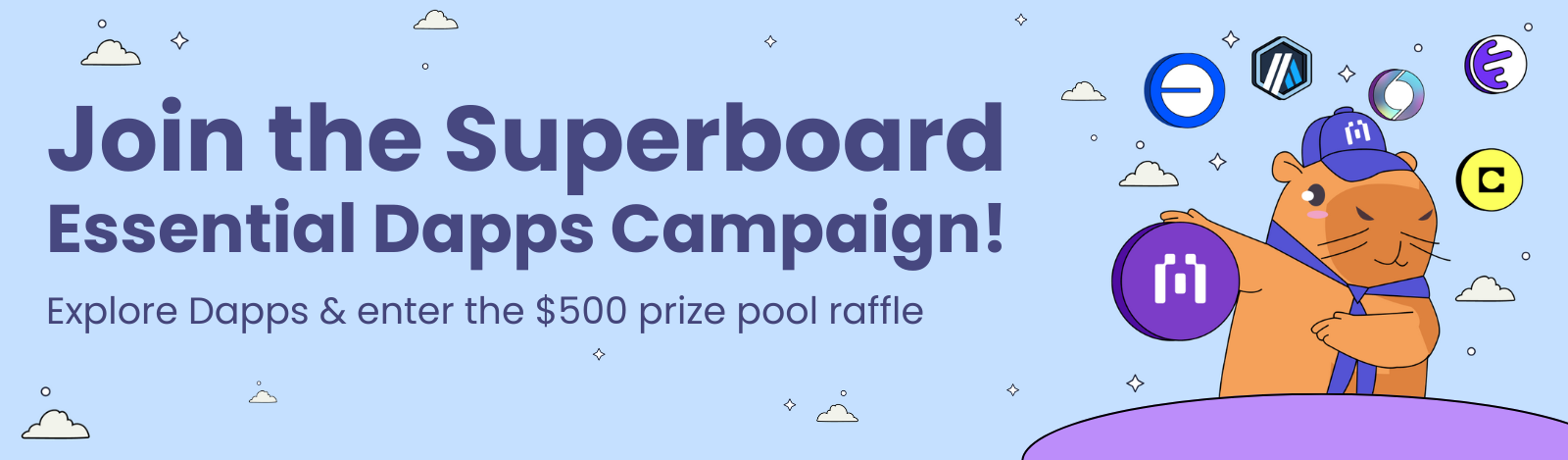 Superboard essential dapps merits cash prize pool