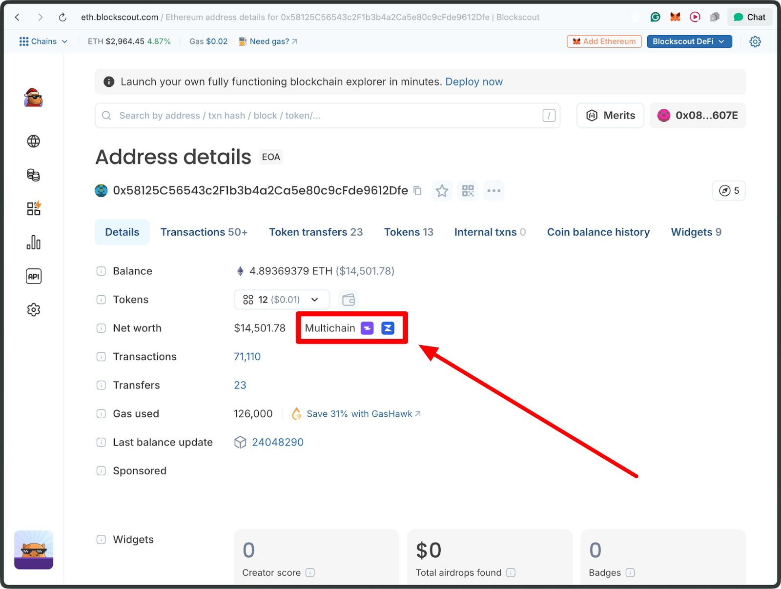 ethereum eth block explorer zerion zapper
