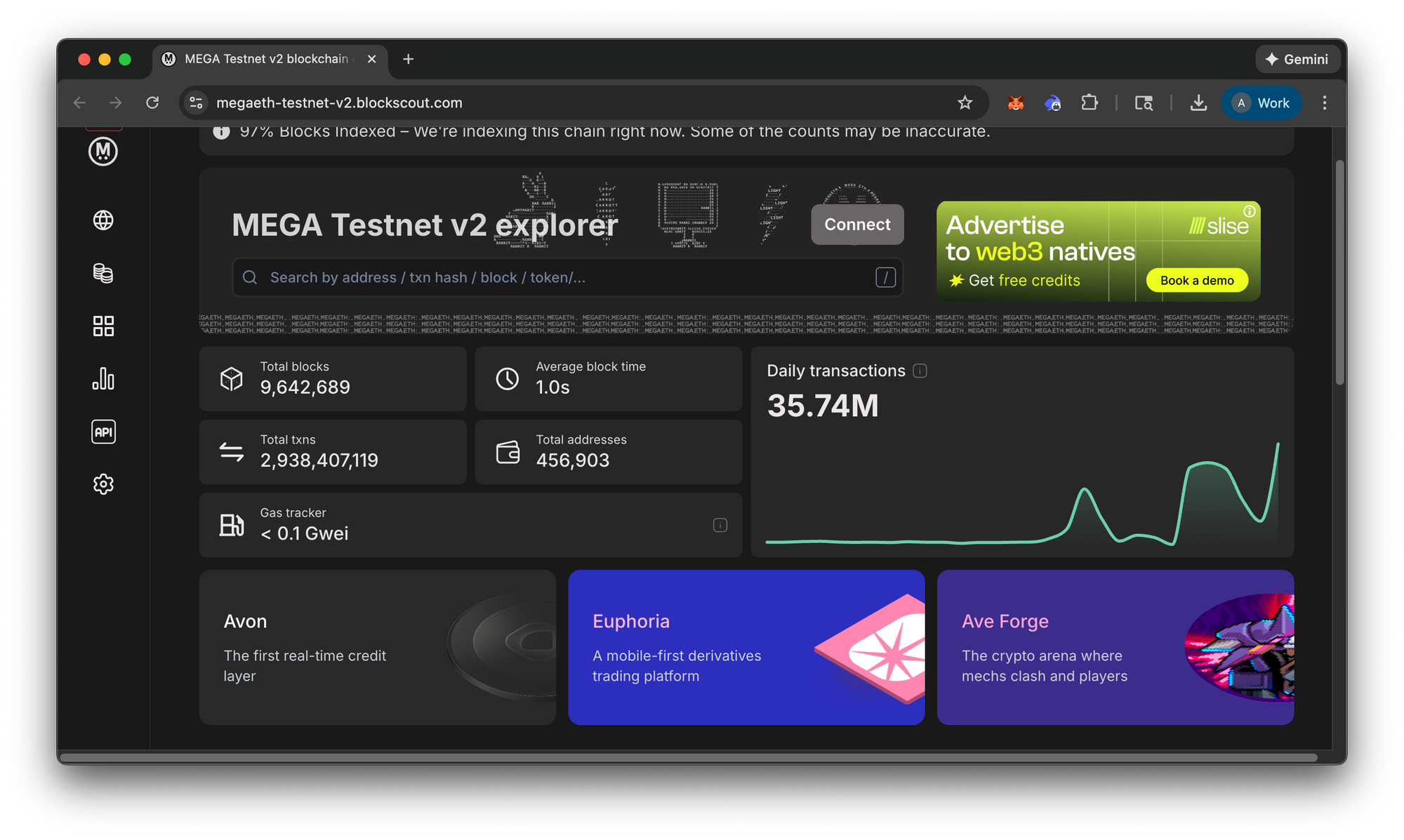MegaETH block explorer